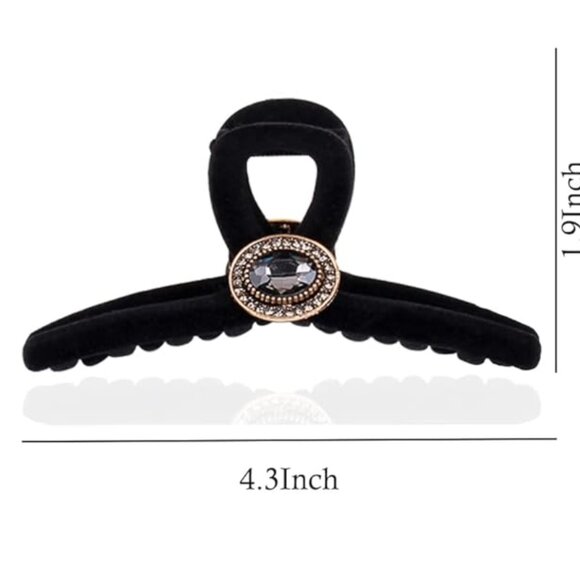 Set of 2 Velvet Elegant Hair Claw Clip Hair Accessories main image 6